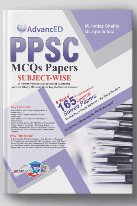 Advanced PPSC MCQs Papers, Subject Wise